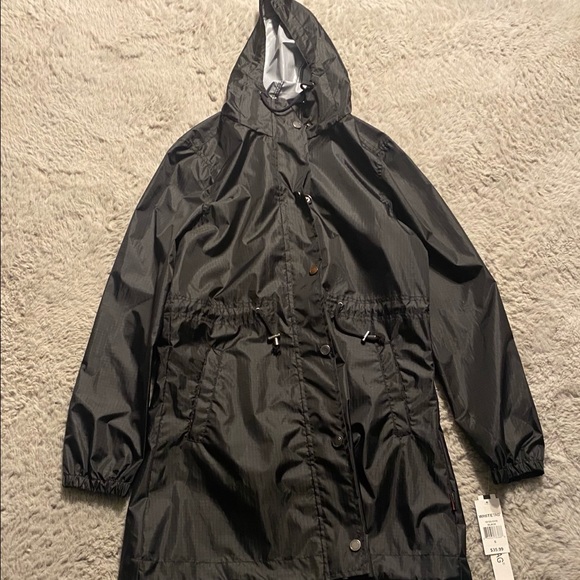 Black White Tag Trench-coat BRAND NEW - Picture 1 of 2